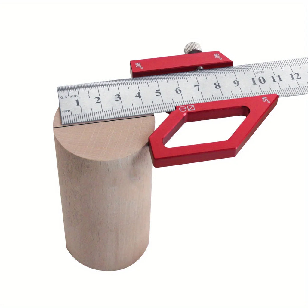 Steel Center Finder Positioning Block 45/60/90 Degree Angle Scriber Gauge Woodworking Multi-angle Marking Measuring Tool