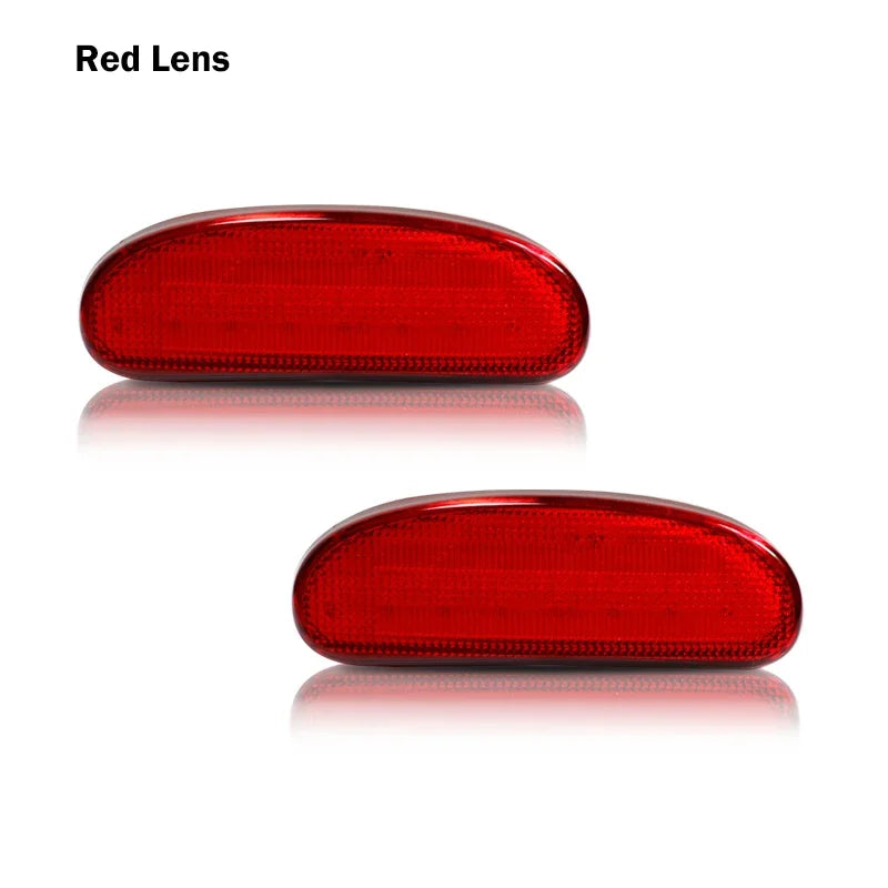 For NISSAN CUBE 2009 2010 2011 2012 2013 2014 Car Red LED Rear Bumper Side Marker Driving/Parking Lights Fender Flare Lamps 12V