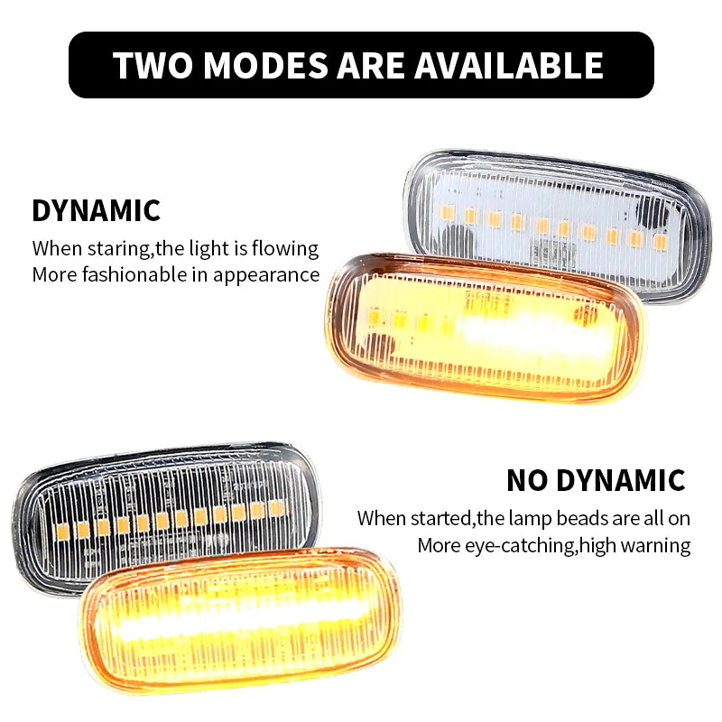 2PCS LED Side Marker Lights Canbus For Audi TT 98-06 A3 S3 97-00 B5 A4 S4 RS4 99-01 A6 C5 Allroad 2000-05 Turn Signal Lamps