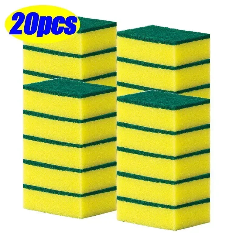 5-50pcs Magic Cleaning Sponges Double-sided Reusable Kitchen Sponge Wipes Pan Pot Dishwashing Scouring Pads Brush Clean Tools