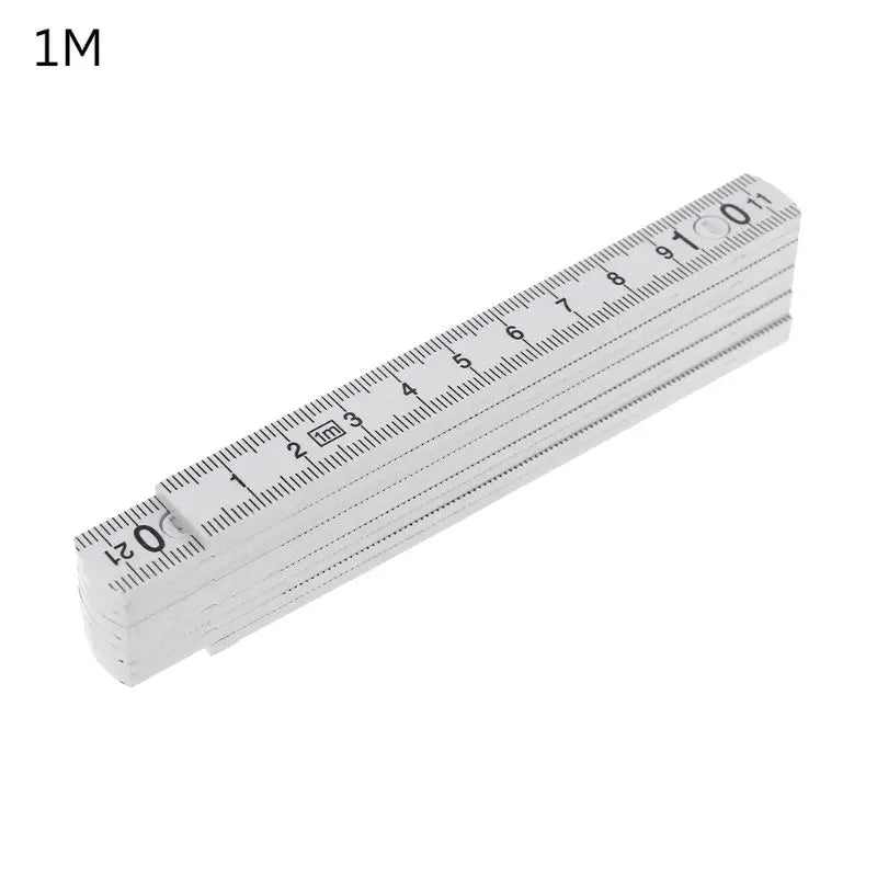 1M/2M/3M Folding Ruler Measuring Stick with 10 Locking Joints Woodworking Tool for LINEMAN Carpenter Electrician Engineers