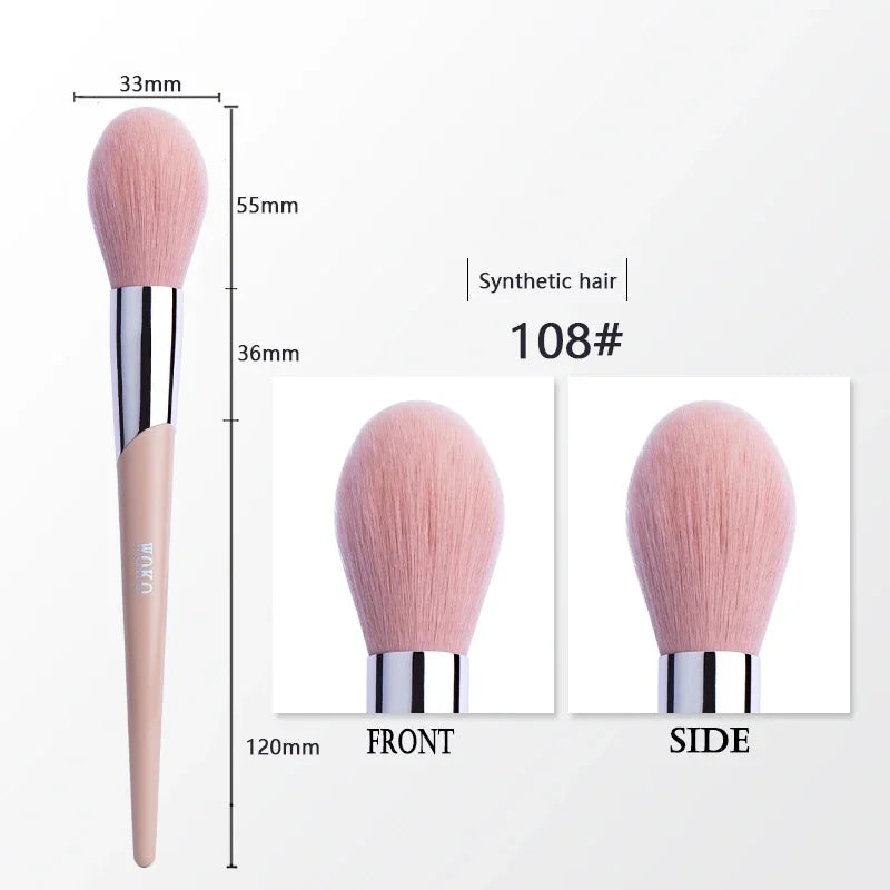 1pcs Makeup Brush Face Contour Powder Foundation Bronzer Cream Blush Eyeshadow Smudge Eyeliner Fashion Fenty Style Beauty Tool