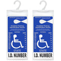 LotFancy Handicap Placard Holder- 10.6" x 5", Ultra Transparent Disabled Parking Permit Sign Protector Hanger Sleeve - Pack of 2