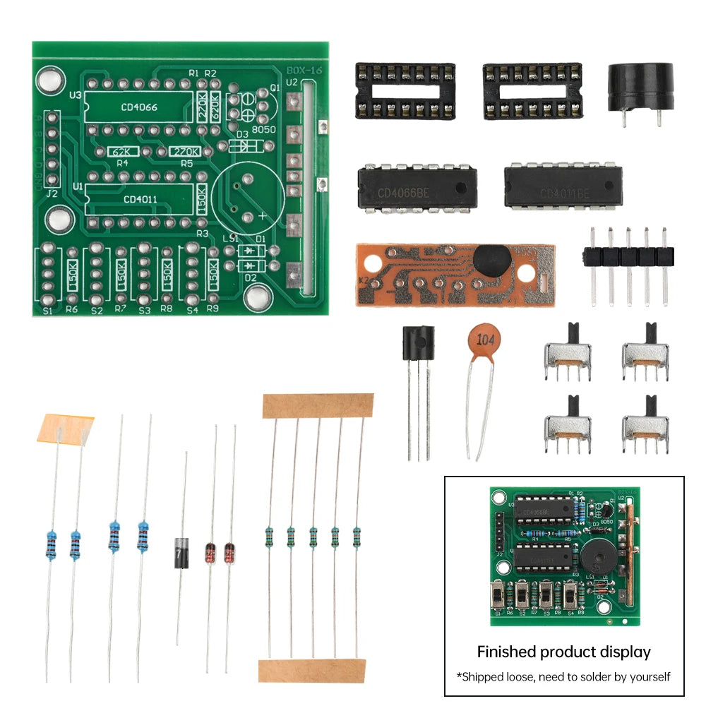 Electronics Soldering Kit 16 Music Box 16-Tone Electronic Module DIY Kit Parts Components Soldering Practice Learning Kits