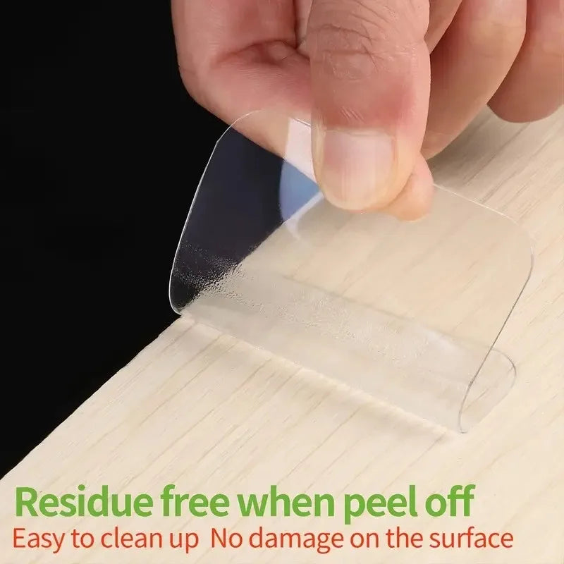 50pcs Strong Adhesive Double Sided Tape, Heavy Duty Traceless Transparent Tape, Removable Strips Sticky Nano Tape For Paste Item