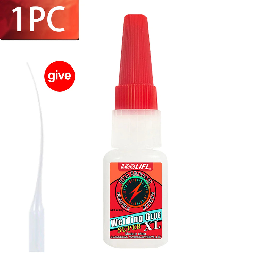 LOOLIFL High Strength Welding Oily Super Glue Universal Clear Non-Marking Repair Adhesive Instant Strong For Home Industrial Use