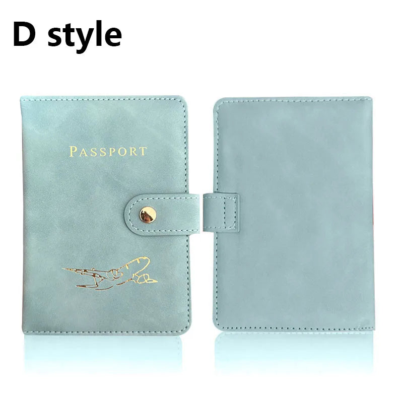 Leather Passport Holder Covers Case for Travel Essentials Credit Card Wallet Passport Book for Women/Men Buckle Passport Cover