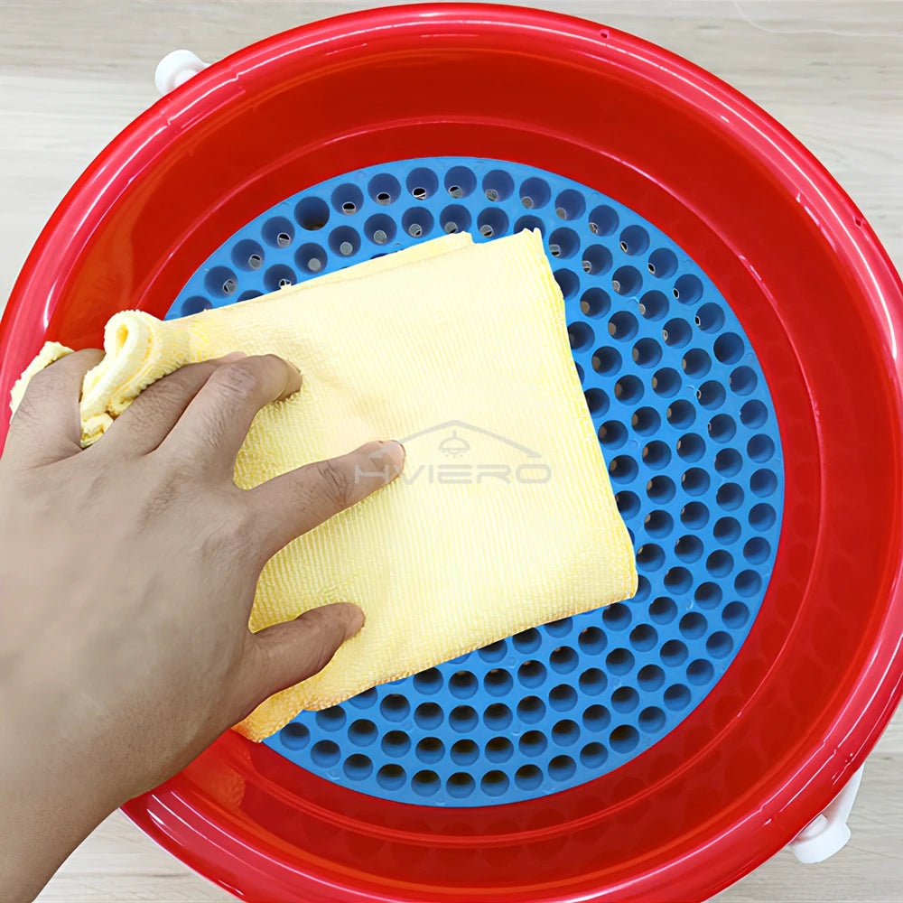 1X Car Wash S Stone Guard Isolation Net Funnel Bucket Filter Supplies Shop Tools Bullet Head Screen Beauty Cleaning Blue Yellow