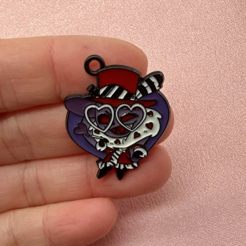 11pcs Cartoon Anime Pendant Alloy Drip Oil DIY Bag Phone Chain Pendant Bracelet Necklace Accessories