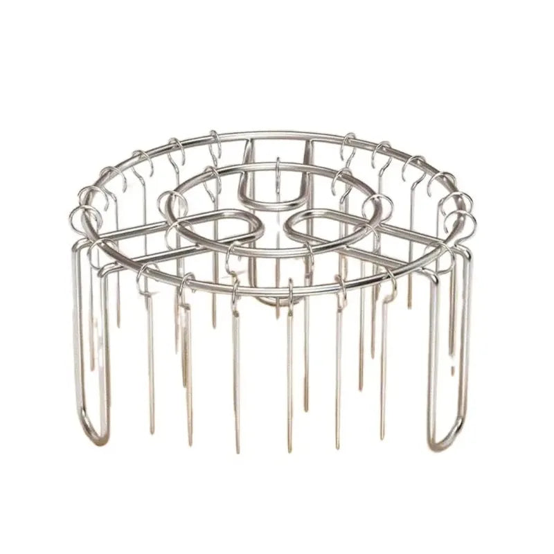 Stainless Steel Vertical Grill Rack with Detachable String 12/24/49 Skewer Holder Barbecue Skewer Bracket for Outdoor Cooking