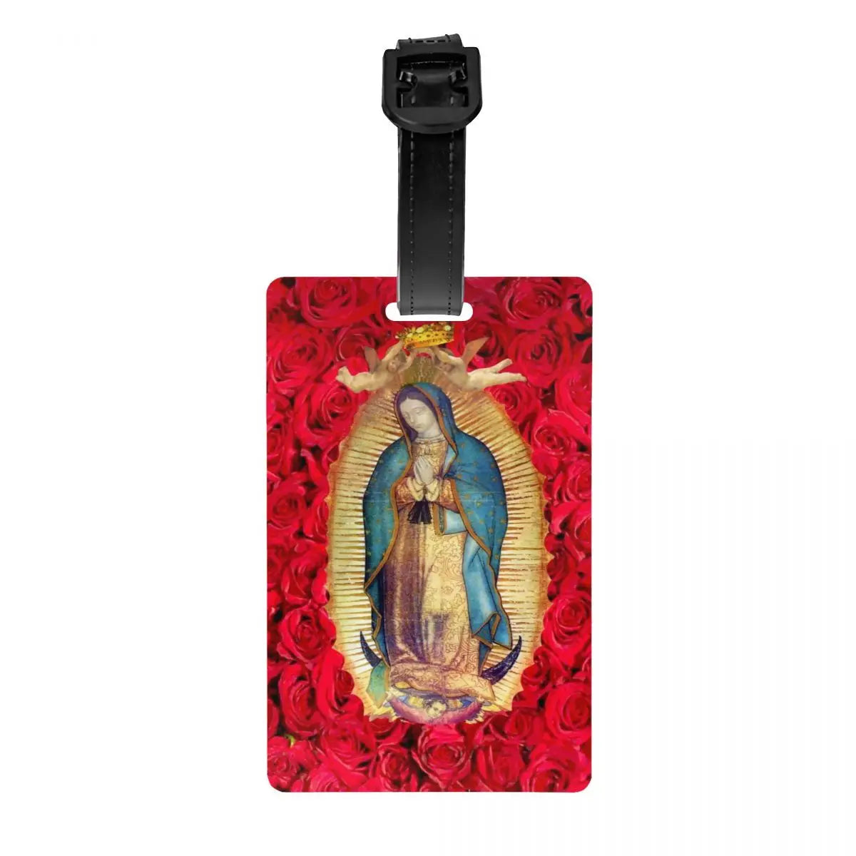 Custom Virgin Mary Luggage Tag Privacy Protection Catholic Christian Baggage Tags Travel Bag Labels Suitcase