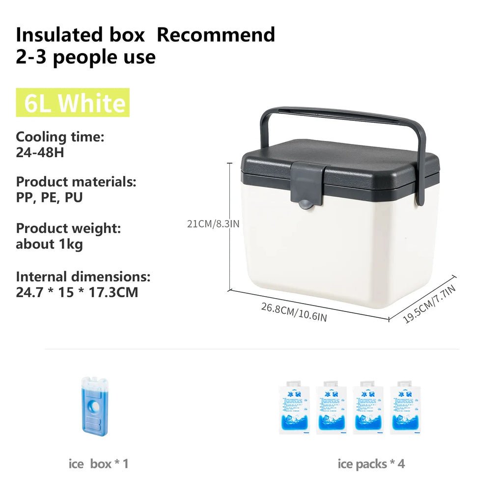 Outdoor Picnic Beach Insulated ice pack Camping Ice Box Large Capacity Fishing Barbecue Ice Bucket Portable Insulated Cooler Box