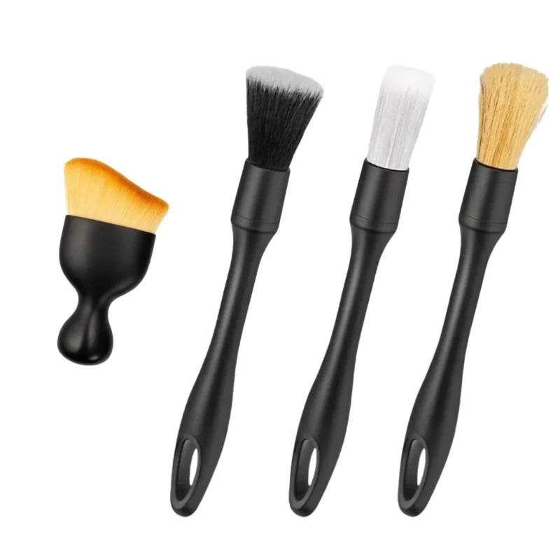 Car Detailing Brush Set 5PCS Auto Interior Cleaning Tools Air Vent Dust Duster Crevice Cleaner Car Wash Brushes for Vehicle Care