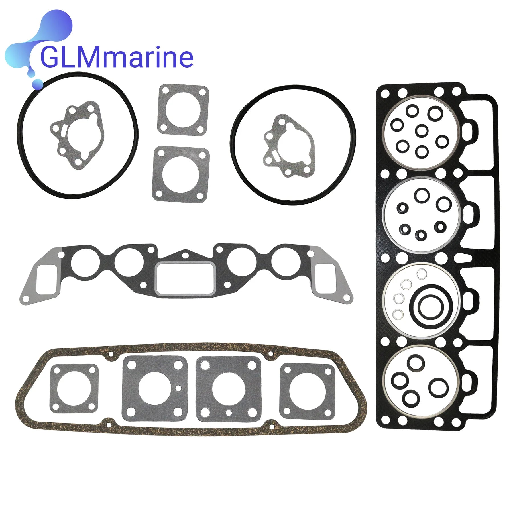 876356 Head Gasket Set Decarbonizing Kit 875401 Compatible with Volvo Penta AQ115A AQ130A AQ130C MB20B Motors 121041 18-2980