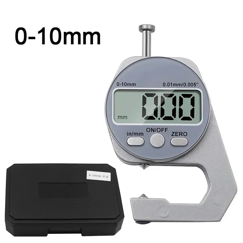 0.01mm Accuracy Electronic Digital Thickness Gauge Meter 0-10mm  Wall Thickness Measurement Tools For Paper Cloth Thin