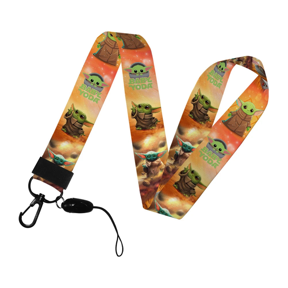 Cartoon Yoda Disney Card Holder Lanyards Minnie Card Holders Neck Strap for Keychain Kids Door Badge Holder Boy Girl Card Case