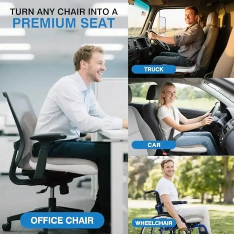 Memory Foam Truck Seat Cushion For Truck Driver Ergonomic Driver Seat Cushion With Lumbar Support Sciatica Relief Ideal Car Seat