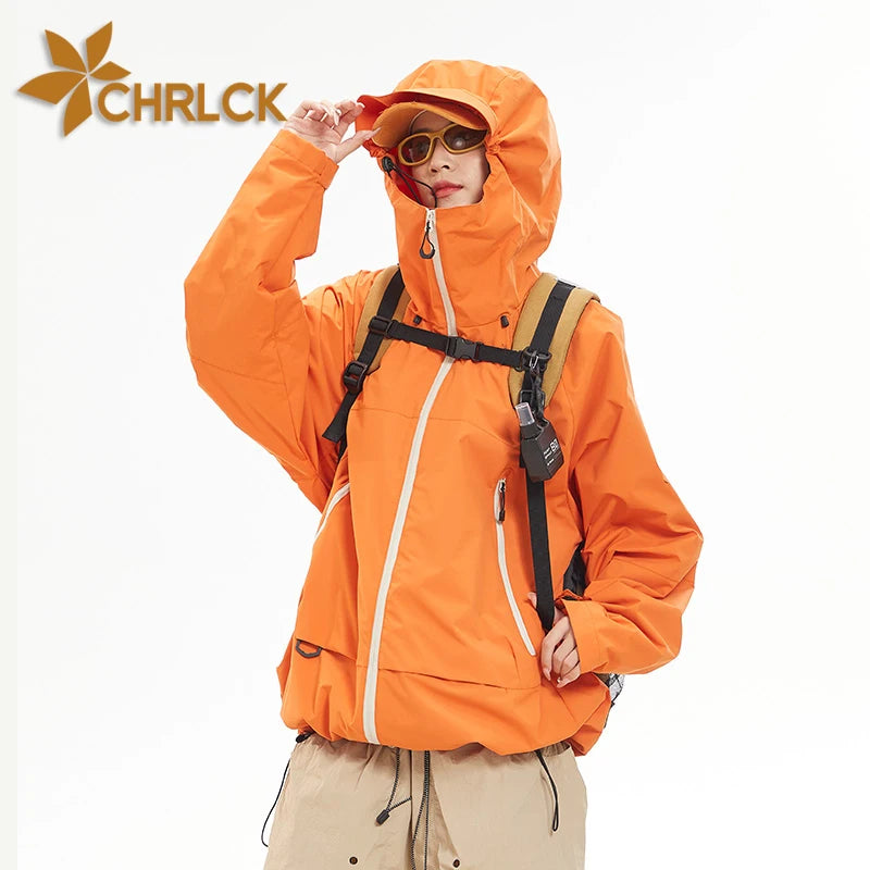 CHRLCK Men's Waterproof Hiking Jackets Spring Autumn Windproof Camping Windbreaker Women Fishing Trekking Running Jacket Unisex