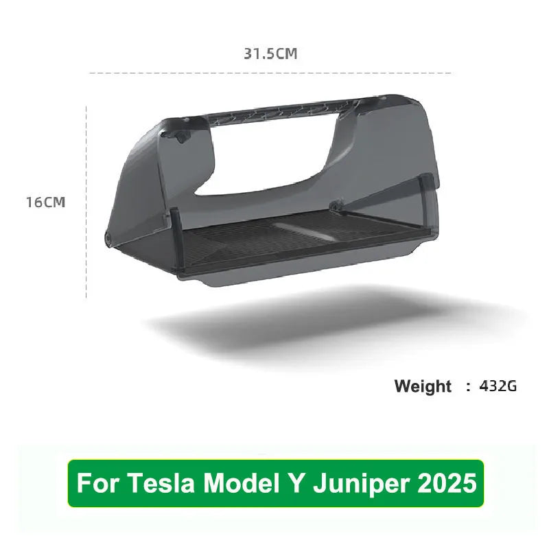 For Tesla New Model 3 Y Juniper 2025-2020 2026 Launch Highland Under Screen Storage Box Central Control Hidden Organizer Tray