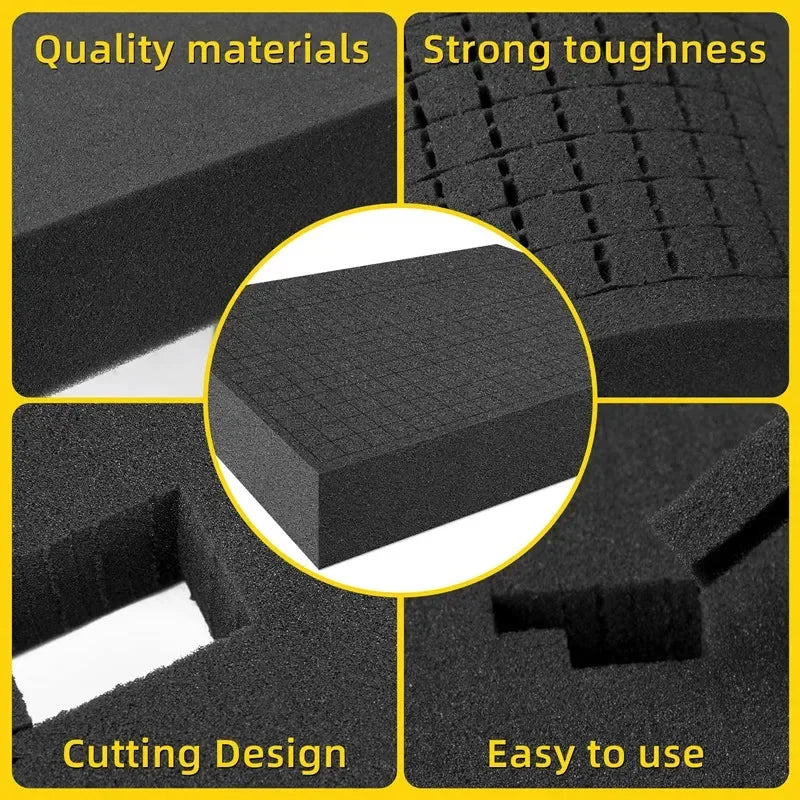 Customizable Size Pre Cut Foam Insert High Density Pick Pluck Toolbox Foam Pick Apart Shadow Foams For Hard Case And Flight Case