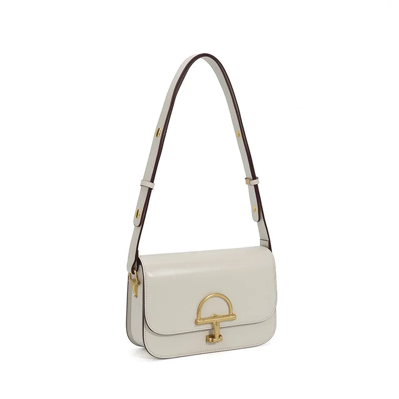 Luxury Brand Popular Classic Elegant Leather Diaper Bag High-End Minimalist Square Satchels for Women