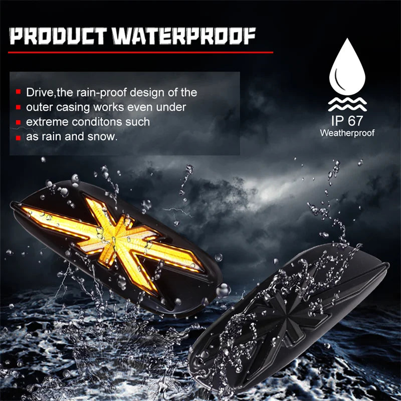For Mini Cooper F55 F56 Hatchback & F57 Convertible Union Jack Pattern Sequential Amber LED Front Side Marker Turn Signal Lights