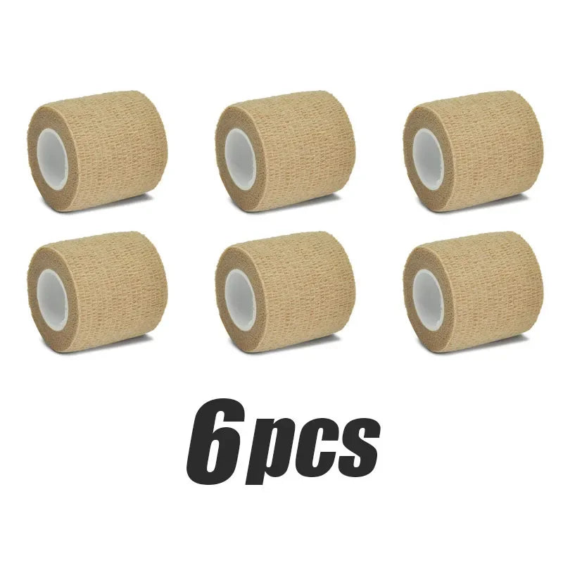 1-15pcs 2.5/5/7.5/10cm*4.8m Gauze Bandage Self-adhesive Breathable Elastic Bandages Sports Fixing Finger Wrist Leg Baby Care