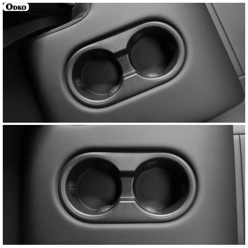 for Tesla Model Y Juniper/Launch 2025 Car Cup Holder The Second Row Water Cup Holder Drinks Storage Case Interior Accessories