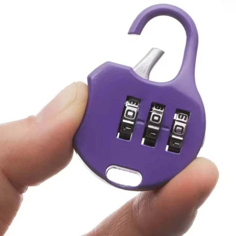 4/8pcs Random color Mini 3 Dial Digit Combination Suitcase Luggage Security Password Code Lock Padlock Travel Padlock
