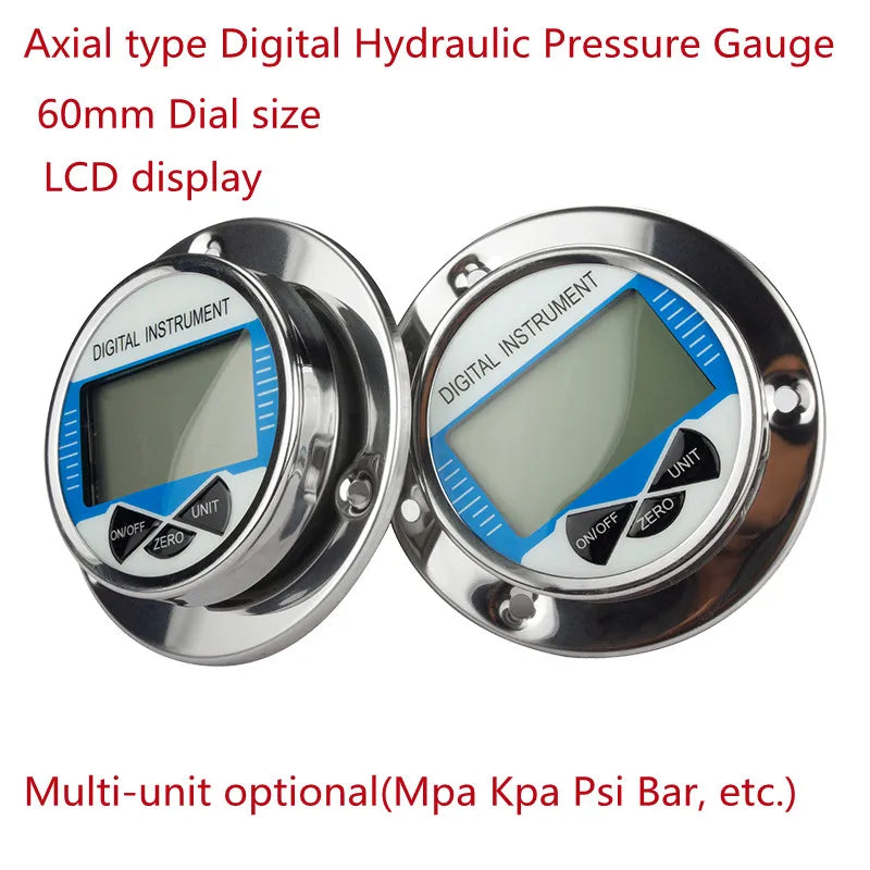 0-100bar 100Kpa OEM 60mm LCD SS304 Digital display Gas Water Fuel Pressure Manometer Wireless Pressure Gauge Pressure Meter