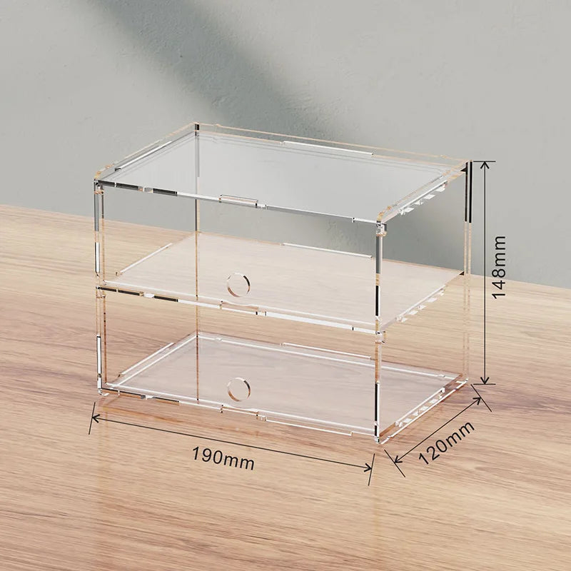 Fully Transparent Acrylic Car Model Display Case 2-6 Layer Storage Box With Door Hot Wheels Acrylic Cabinet For 1/32 Racing Car