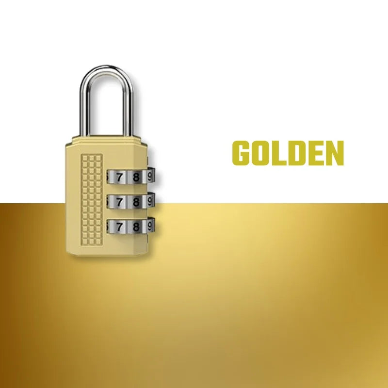 Mini Alloy Password Lock 3 Digit Code Number Combination Padlock Luggage Zipper Bike Handbag Suitcase Drawer Firm Durable  Locks