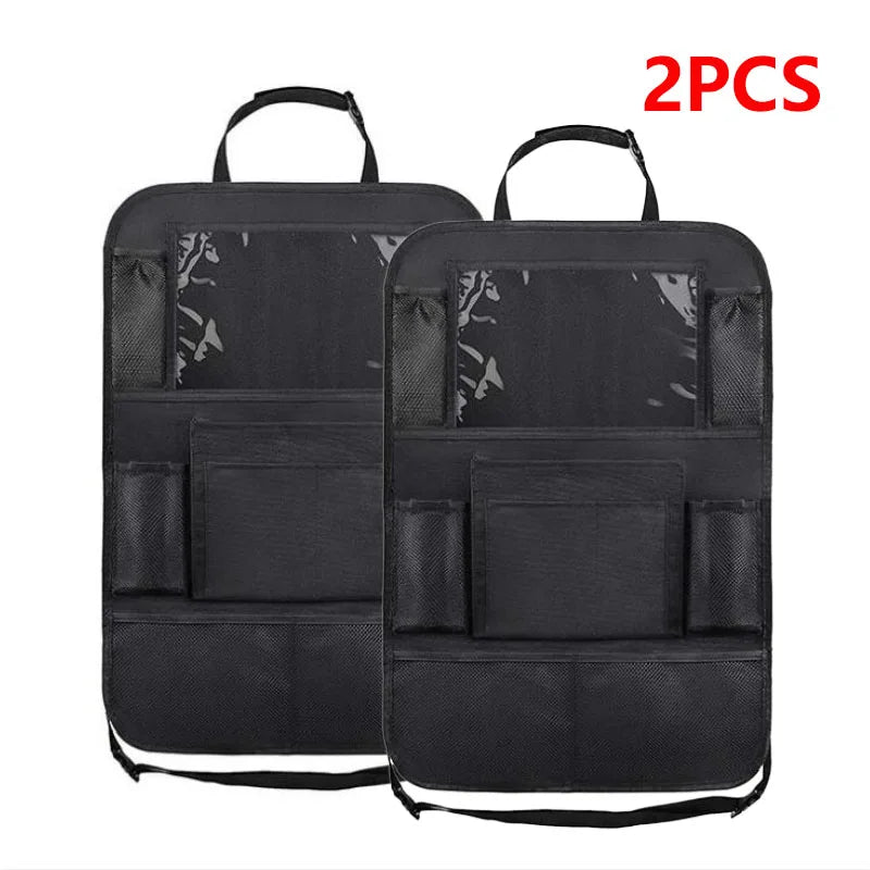 Car Backseat Organizer 9 Storage Pockets Seat Back Protectors Kick Mats for Kids Toddlers Accessories Car Seat back Storage