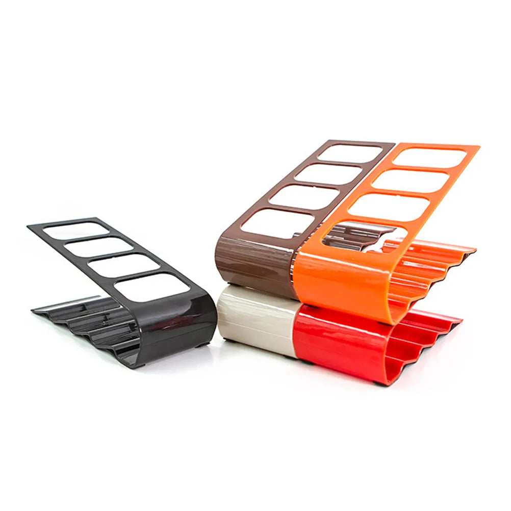 4 Frame Remote Organizer Holder TV Dvd Vcr Remote Storage Rack Compact Design Anti Slip Portable Black Organizer