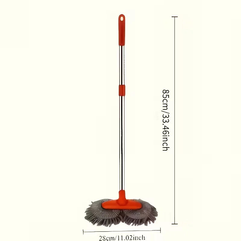 Double Head 360° Rotating Car Wash Mop Long Handle Chenille Car Cleaning Brush Scratch-Free Microfiber Cleaning Tool for SUV Tru