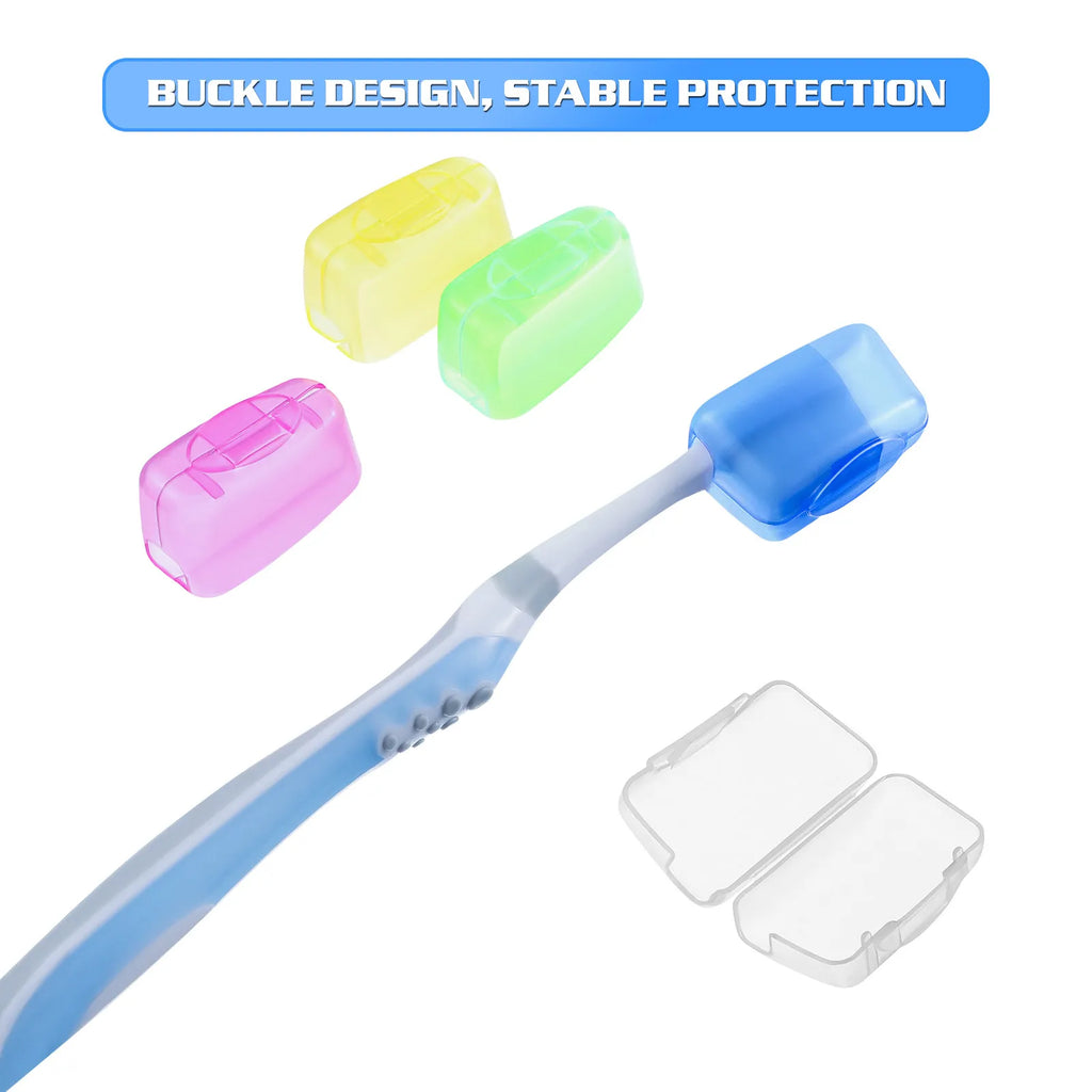 10Pcs Toothbrush Head Covers Portable Plastic Travel Toothbrush Caps Dustproof Protective Cover for Adult Kids Compact Case