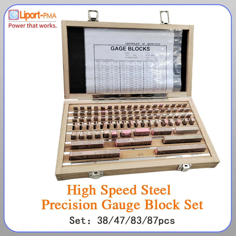 38/47/83/87pcs Block Gauge Set,0/1 Grade,High Speed Steel Gage Block,Custom Block Tools for Inspection & Measurement