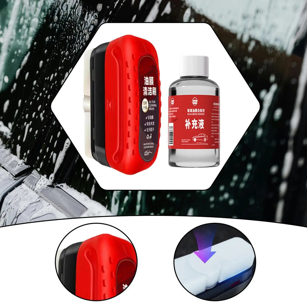 Glass Oil Film Cleaner Plastic Cleaning Board Rain Fog Removal Car Electric Brush Clean for Household