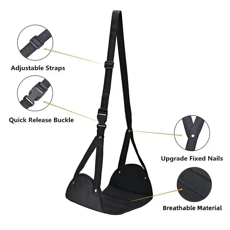 1Pcs Hot-Selling Portable Lazy Man Travel Footrest Adjustable Strap Foot Hammock Flight Bus Office Carry-on Feet Mat Accessories
