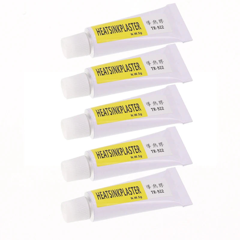 5Pcs TR-922 Thermal Silicone Adhesive Plaster Strong Sticky Cooling Paste Glue Compound for Heatsink Heat Sink Cooling