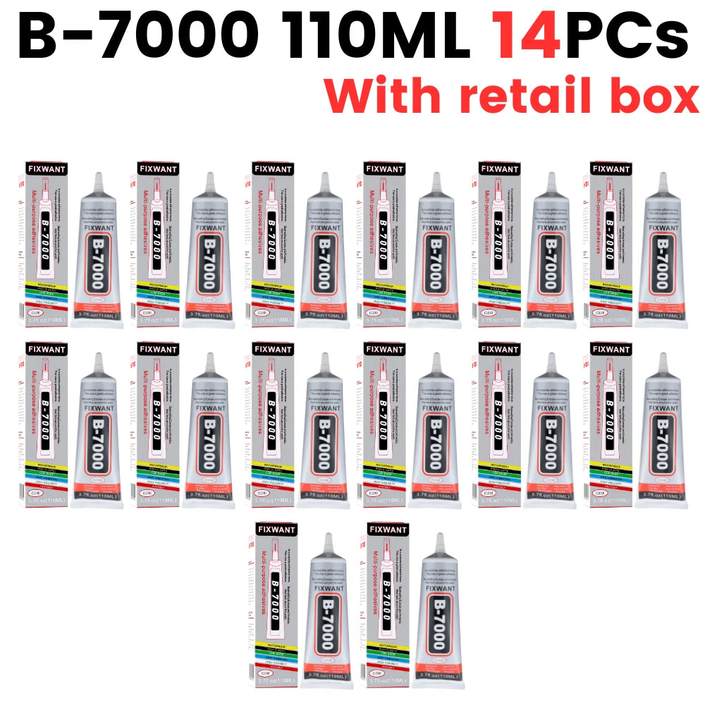 FIXWANT B-7000 New Formula 15ML 25ML 50ML 110ML Wholesale Pack for Choosing Clear Contact Phone Repair Adhesive B7000