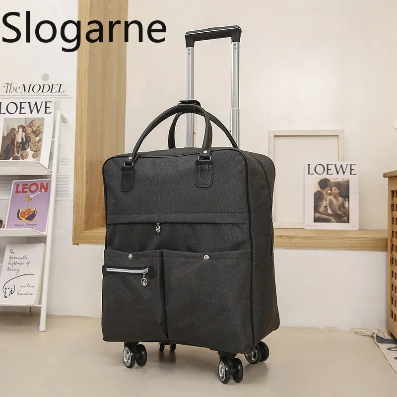 Trolley Travel Bag Universal Wheel Luggage Bag Convenient Boarding Bag Waterproof Travel Duffels Handbag Unisex Rolling Suitcase