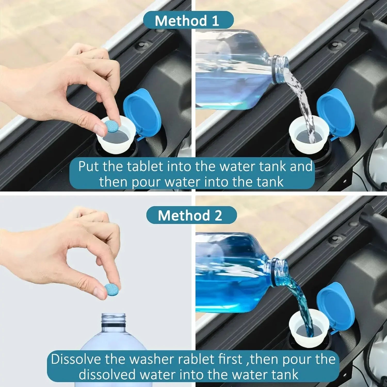 Universal Car Windscreen Glass Washer Cleaning Tablets 5-100PCS Solid Wiper Concentrated Effervescent Auto Maintenance Detergent