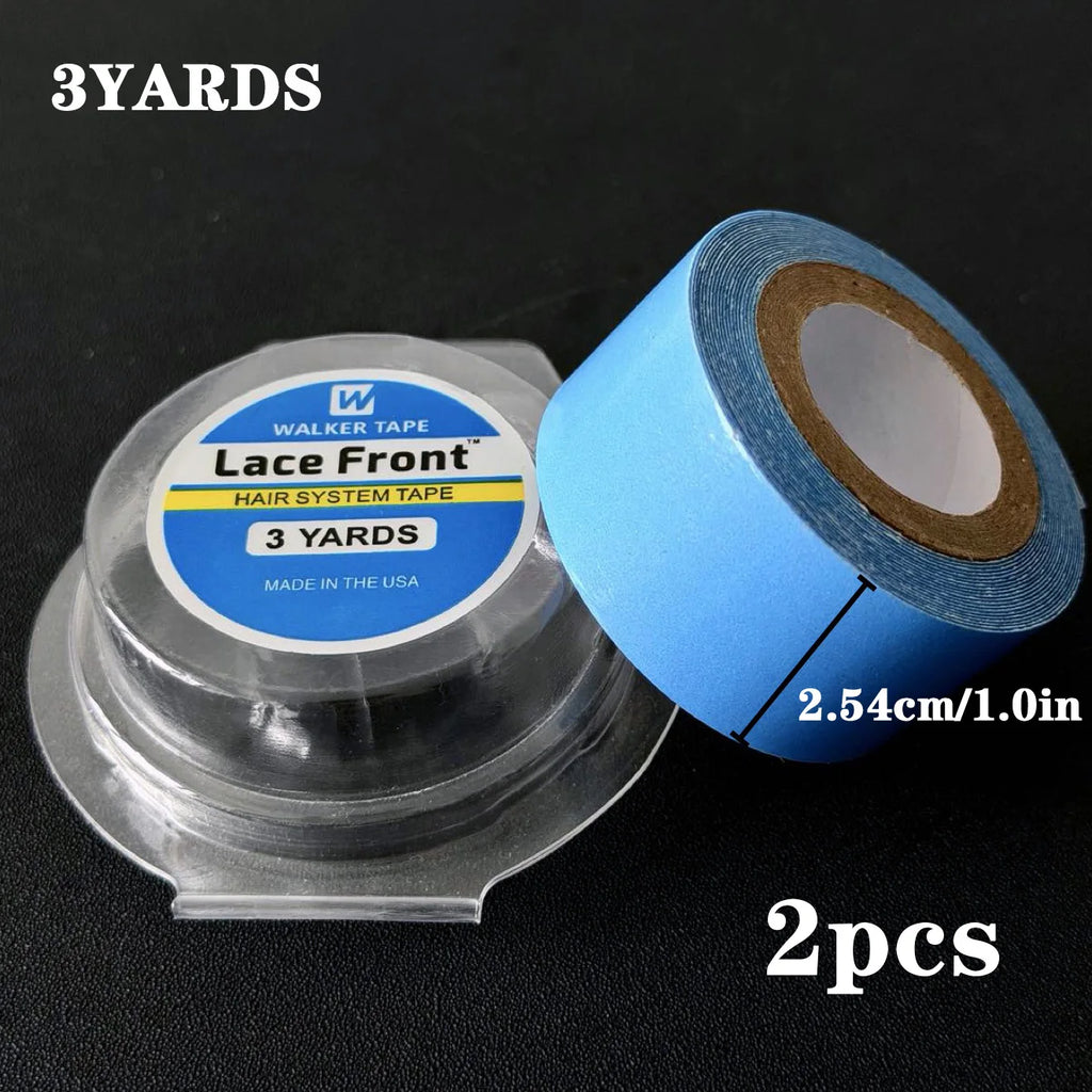 2PCS 3Yards 2.0cm Lace Front  Hair System Tape Double Sided Adhesives Tape For Hair Extension Toupee Wig White Tape Strong Hold