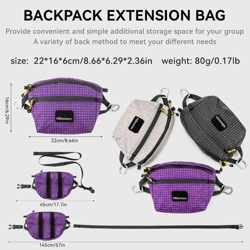 Outdoor Chest Bag UHMWPE 1.2L Large Capacity Waterproof Adjustable Lightultra Bag for Camping Hiking Cycling Running Fishing