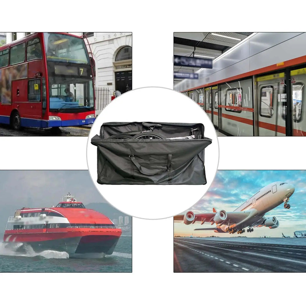 Foldable Bike Carry Bag for 26-27inch Folding Bikes Carrying Case Outdoor Practical Bike Travel Bag for Car Shipping Plane Trip