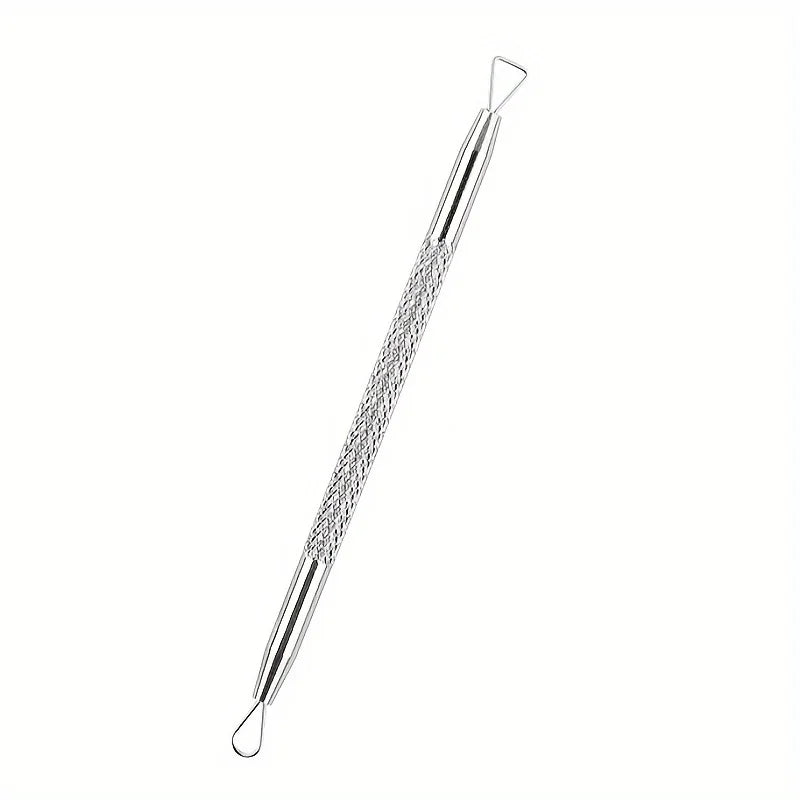 Double-Headed Stainless Steel Blackhead Remover - Effective Pimple Extractor for Oily Skin Unscented, Durable, and Easy to Clean