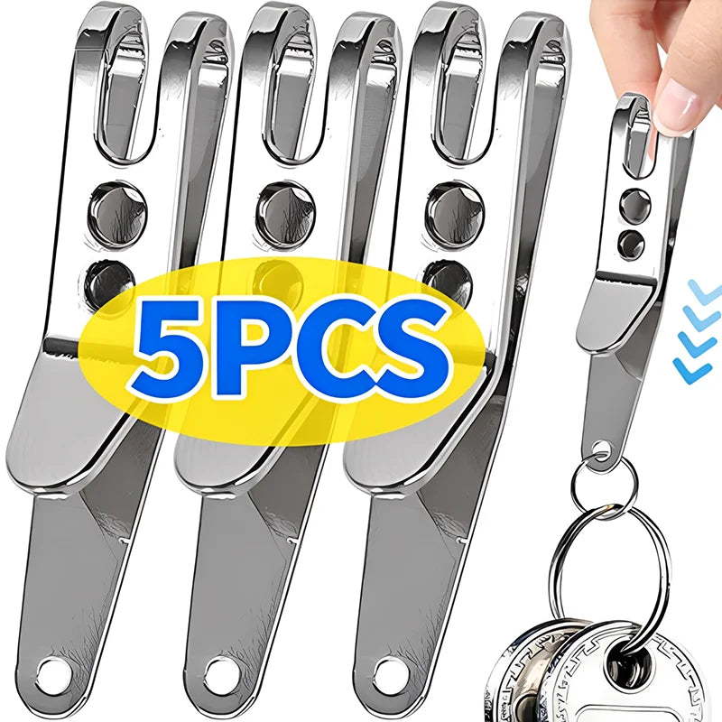 EDC Bag Gear Pocket Suspension Clip with Key Carabiner Clip Outdoor Quicklink Keychain Key Suspension Pocket Clip Camping Gadget