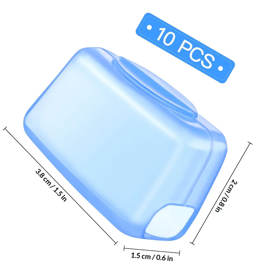 10Pcs Toothbrush Head Covers Travel Portable Plastic Toothbrush Caps Dustproof Protective Covers Compact Size Fit All Electric