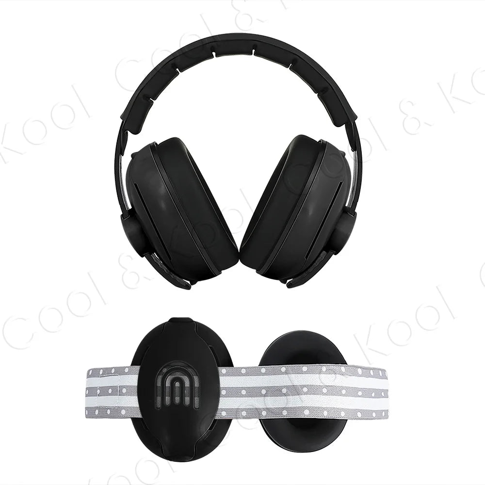 2-in-1 Infant Noise Protection Earmuffs Rainbow Style, Soft & Comfortable for Sleeping, Travel, and Loud Events
